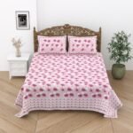 UTSAV PURE COTTON BEDSHEET WITH TWO REVERSIBLE PILLOW COVERS