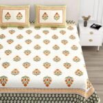 GANGAUR COTTON BEDSHEET WITH TWO REVERSIBLE PILLOW COVERS