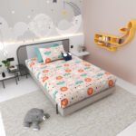 ANIMAL CARNIVAL ORANGE SOFT COTTON KIDS BEDSHEET 60x90