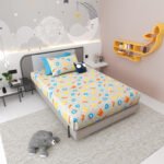 ALPHABET ADVENTURE ORANGE & YELLOW SOFT COTTON KIDS BEDSHEET 60x90