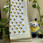 HAND BLOCK PRINTED REVERSIBLE MULMUL BABY DOHAR