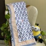 HAND BLOCK PRINTED REVERSIBLE MULMUL BABY DOHAR