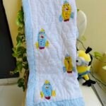 ROCKET HANDBLOCK PRINTED REVERSIBLE MULMUL BABY QUILT | COMFORTER