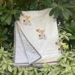 HAND BLOCK PRINTED REVERSIBLE MULMUL BABY DOHAR