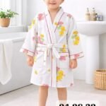 HANDBLOCK PURE COTTON KIDS BATHROBE