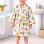 HANDBLOCK PURE COTTON KIDS BATHROBE