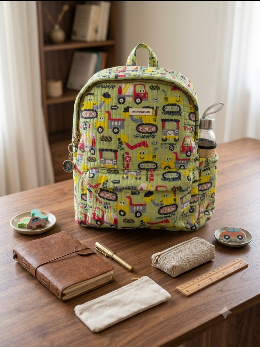 Handmade Quilted Cotton Backpack