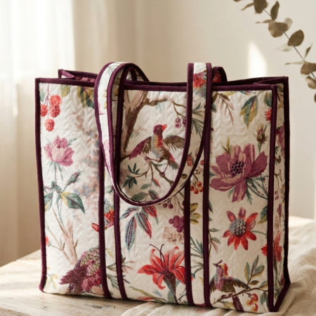 Handmade Quilted Cotton Tote Bag