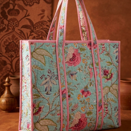 Handmade Quilted Cotton Tote Bag
