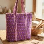 Handmade Quilted Cotton Tote Bag