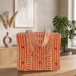 Handmade Quilted Cotton Mini Tote Bag