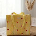 Handmade Quilted Cotton Mini Tote Bag