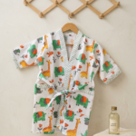 HANDBLOCK PURE COTTON KIDS BATHROBE