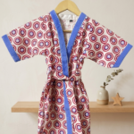 HANDBLOCK PURE COTTON KIDS BATHROBE