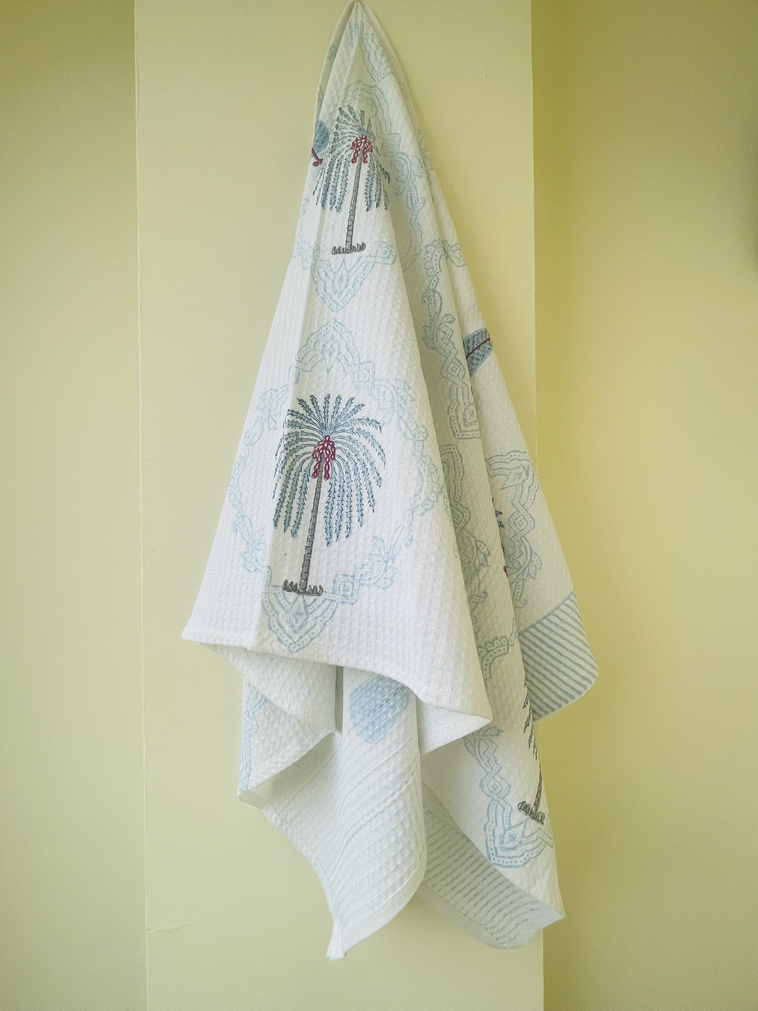 Hand Block Printed Pure Cotton Bath Towels | Premium Indian Artisan Design
