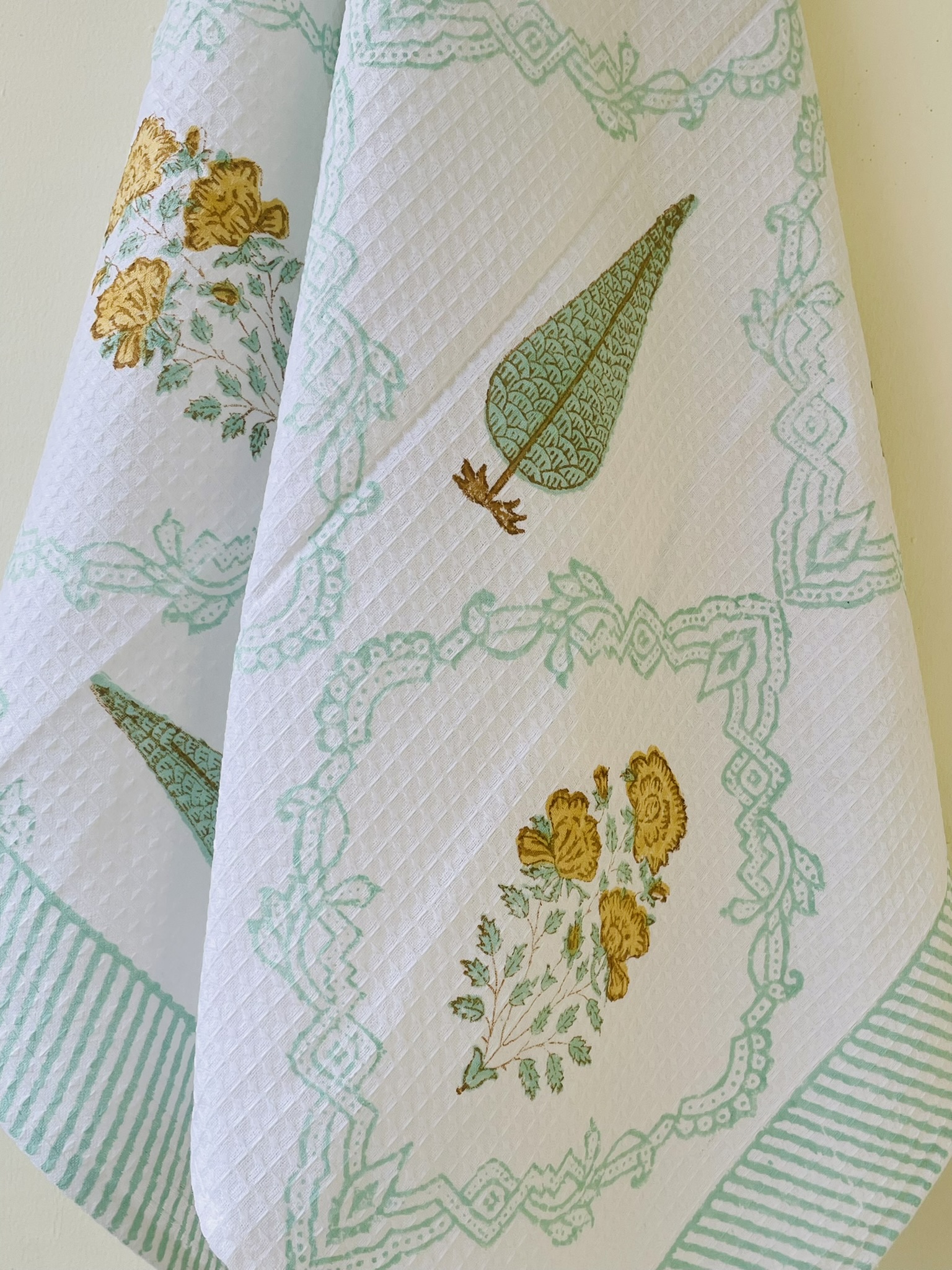 Hand Block Printed Pure Cotton Bath Towels | Premium Indian Artisan Design - Image 2