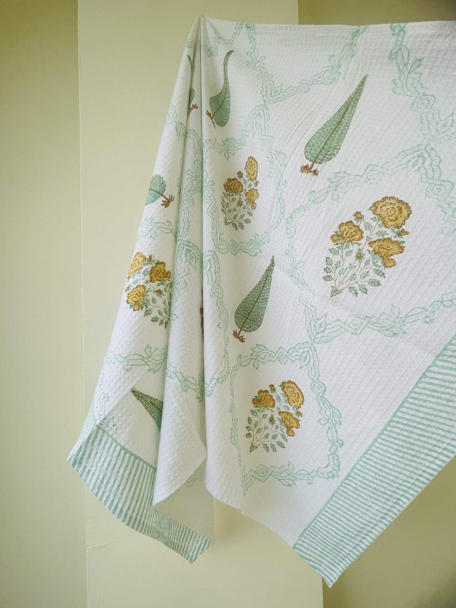 Hand Block Printed Pure Cotton Bath Towels | Premium Indian Artisan Design - Image 3