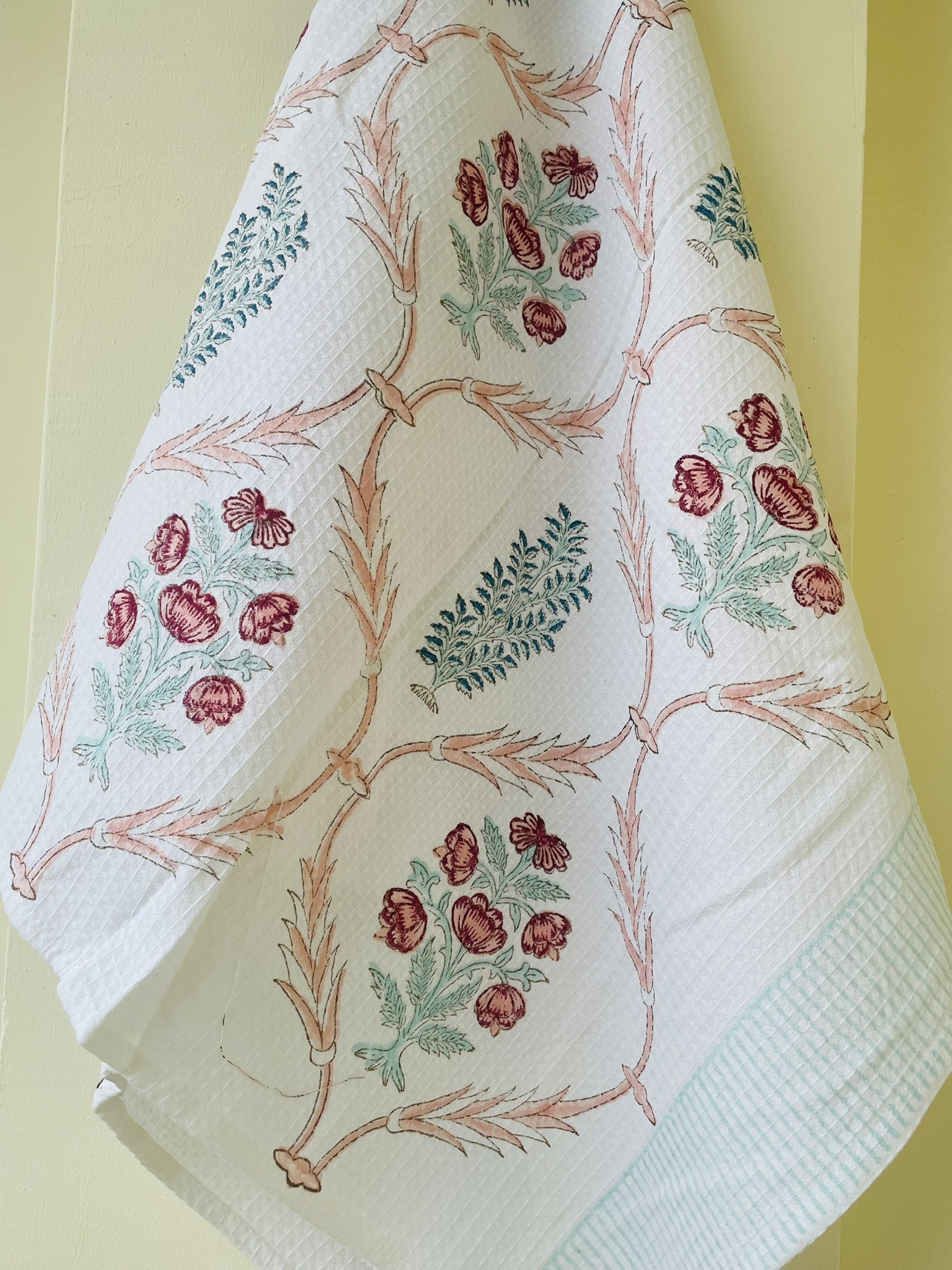 Hand Block Printed Pure Cotton Bath Towels | Premium Indian Artisan Design - Image 3