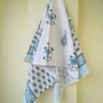 Hand Block Printed Pure Cotton Bath Towels | Premium Indian Artisan Design