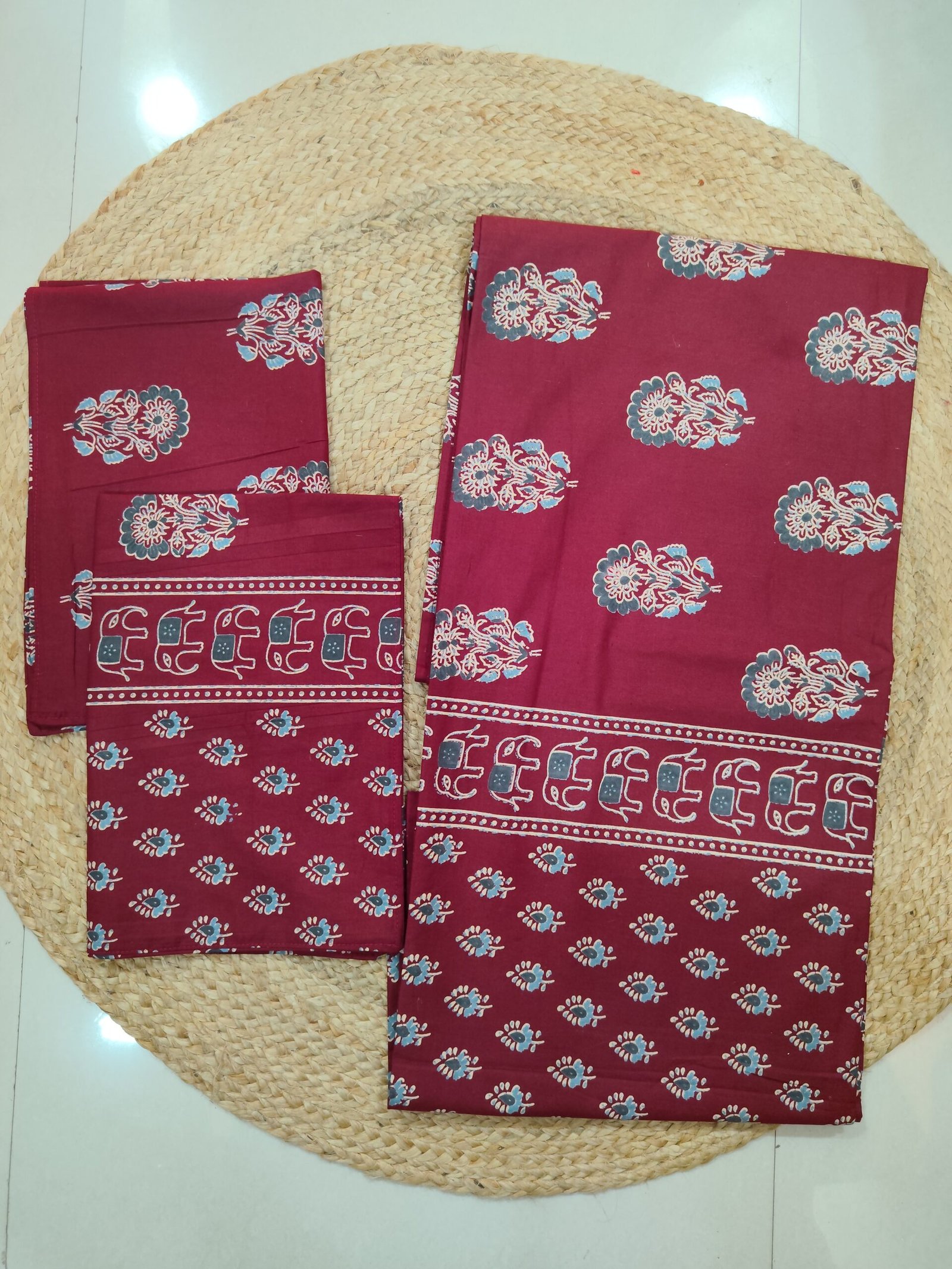 Anaya - Red Bedsheet (108x108 Inches) - Image 2