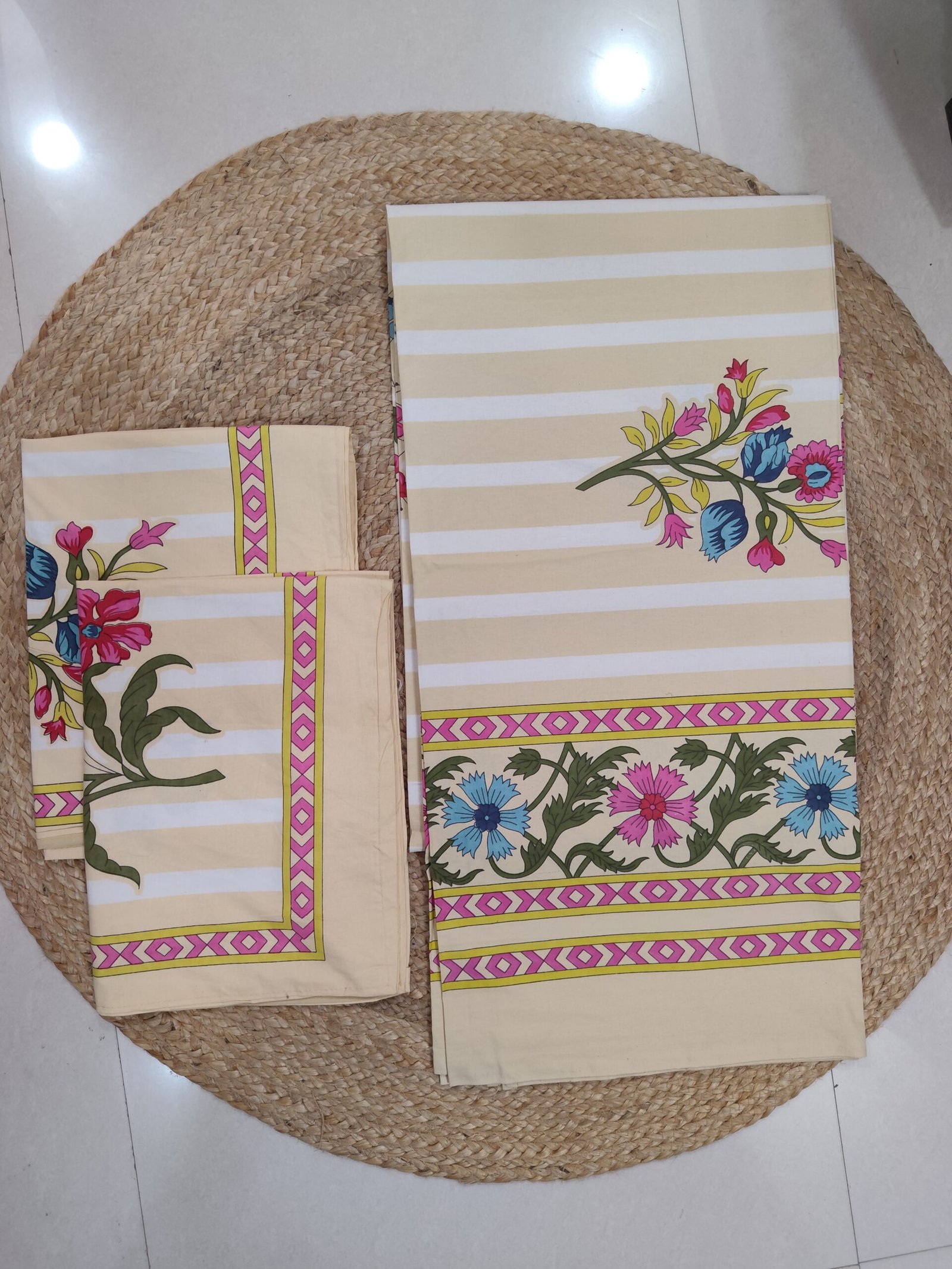 Meher - Beige Bedsheet (108x108 Inches) - Image 2