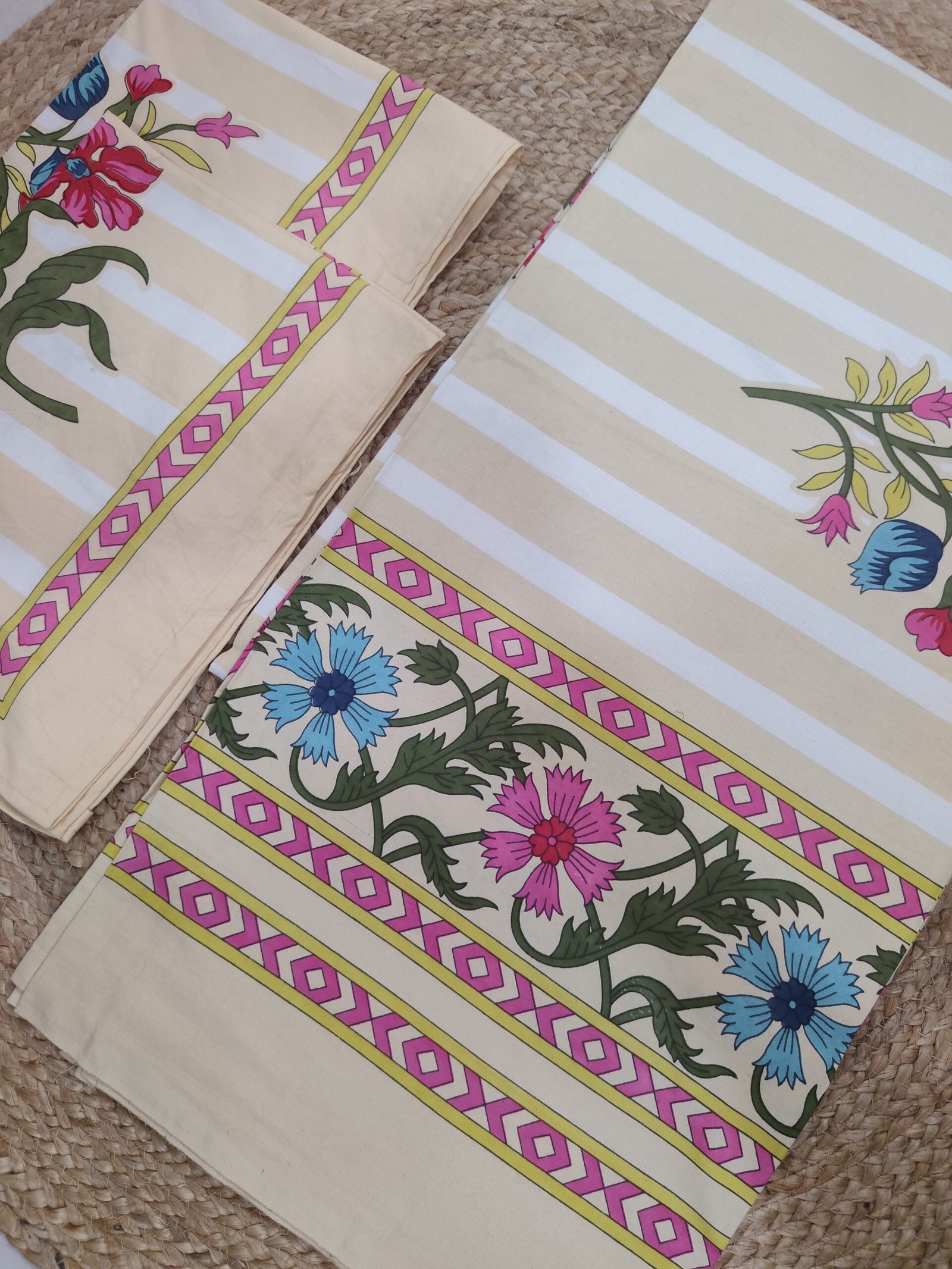 Meher - Beige Bedsheet (108x108 Inches) - Image 3