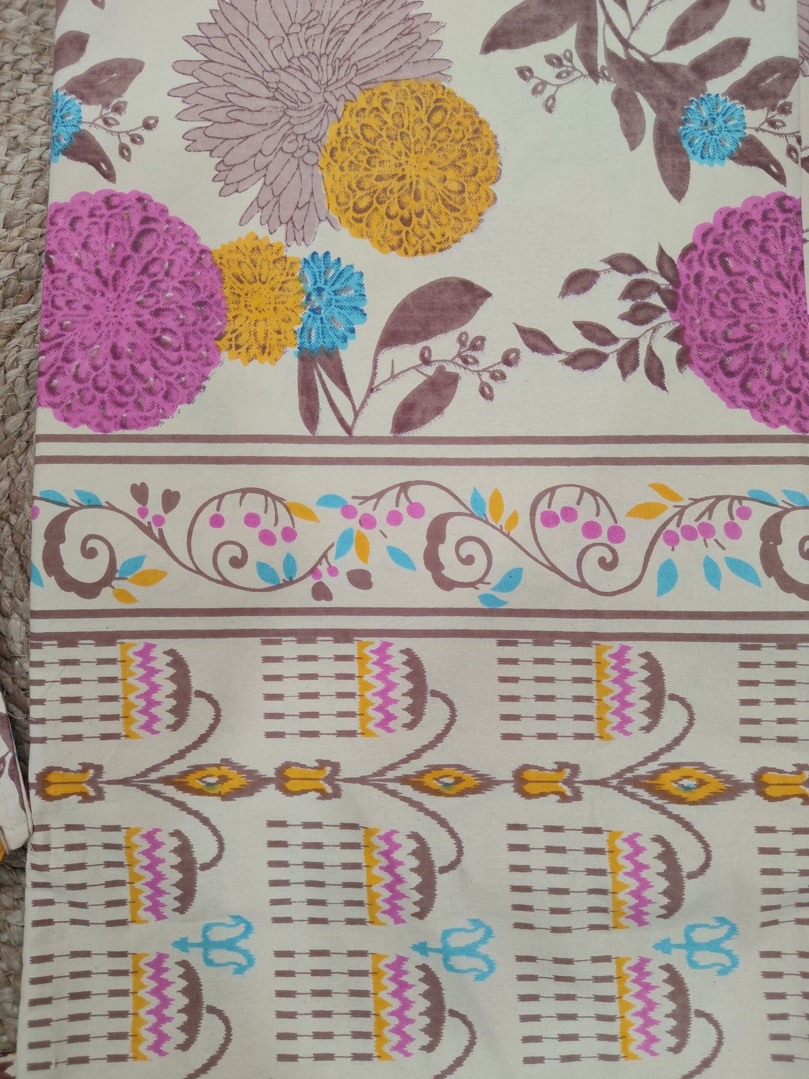 Guldasta - Beige Bedsheet (108x108 Inches) - Image 3