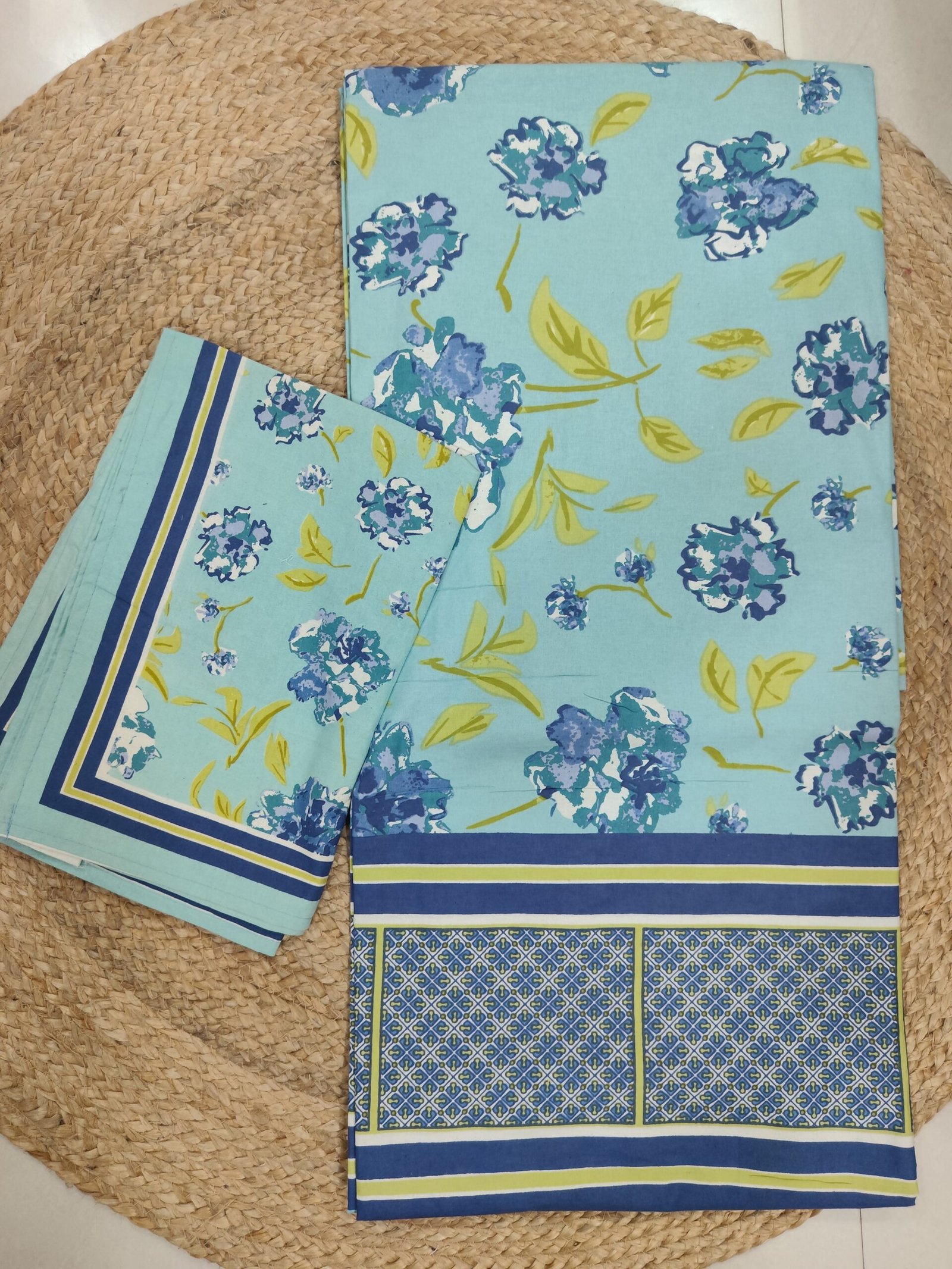 Heer - Blue Bedsheet (108x108 Inches) - Image 2