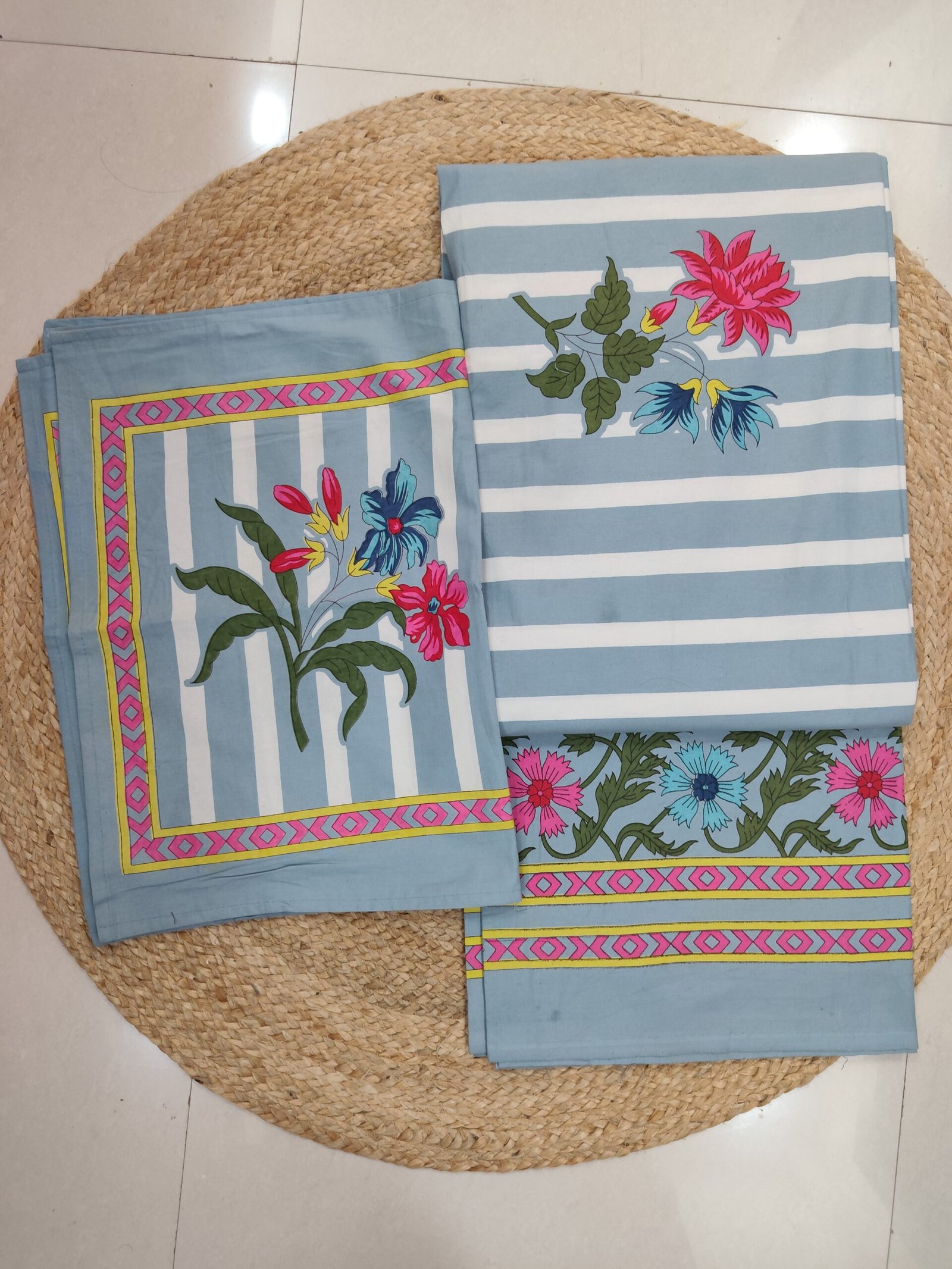 Meher - Blue Bedsheet (108x108 Inches) - Image 2