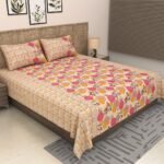 Guldasta - Beige Bedsheet (108x108 Inches)
