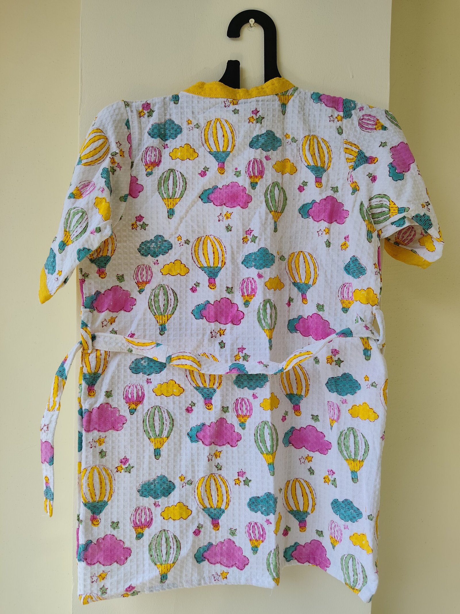 HOT AIR BALLOON HANDBLOCK PURE COTTON KIDS BATHROBE - Image 5